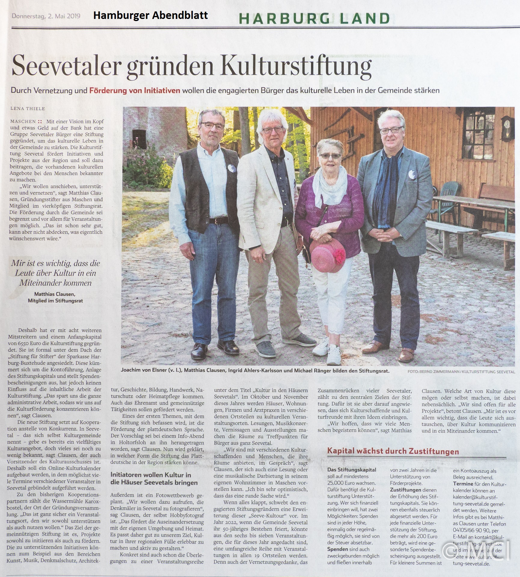 2.4.2019 Hamburger Abendblatt